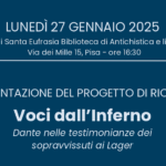 Giornata della Memoria 2025: presentazione del progetto Voci dall’Inferno | 27 gennaio 2025